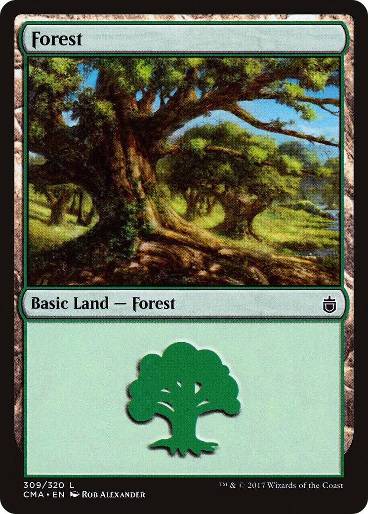 Forest (CMA-309) [Commander Anthology] MTG Single Wizards of the Coast