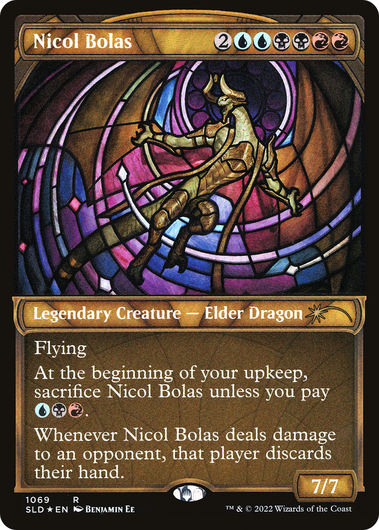 Nicol Bolas (Stained Glass) (Textured Foil) (SLD-1069) [Secret Lair Drop] (Showcase) Foil MTG Single Wizards of the Coast