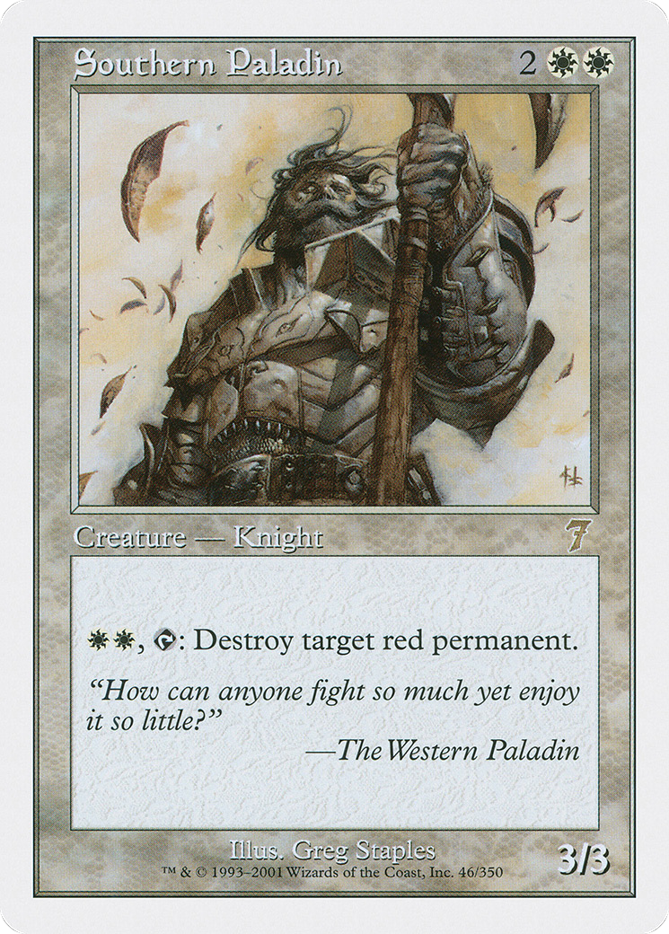 Southern Paladin (7ED-046) [7th Edition] Foil MTG Single Wizards of the Coast