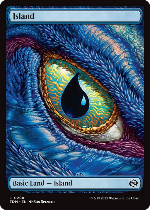Island (0288) (TDM-288) [Tarkir: Dragonstorm] Foil MTG Single Wizards of the Coast