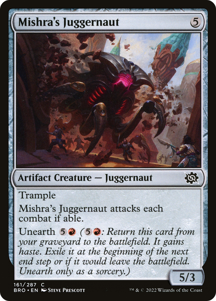 Mishra's Juggernaut (BRO-161) [The Brothers' War] Foil MTG Single Wizards of the Coast