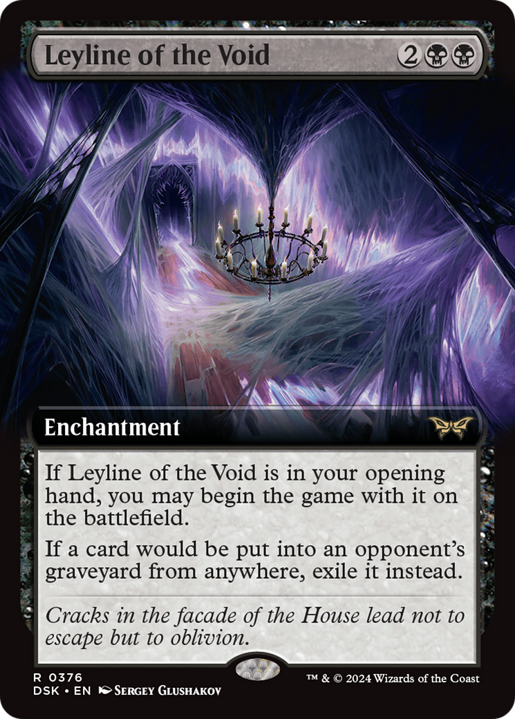 Leyline of the Void (DSK-376) [Duskmourn: House of Horror] (Extended Art) MTG Single Wizards of the Coast