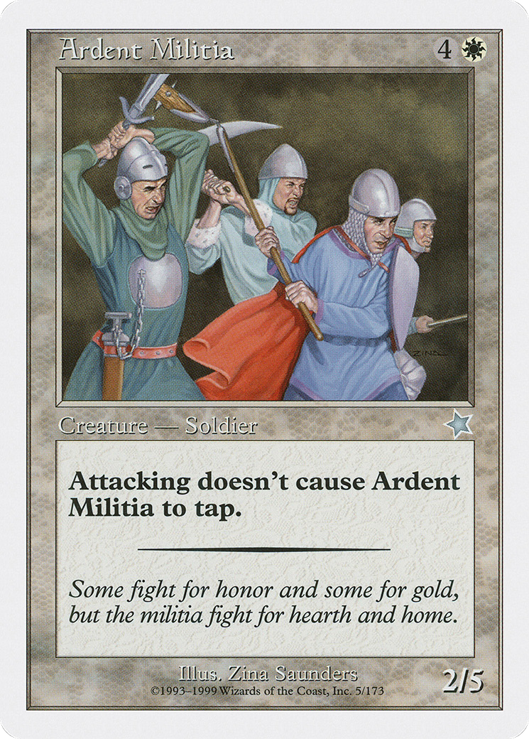 Ardent Militia (S99-005) [Misc] Starter 1999 MTG Single Wizards of the Coast