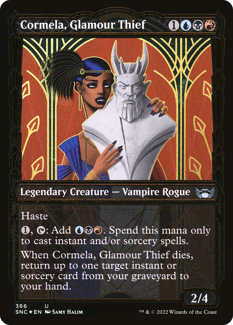Cormela, Glamour Thief (Gilded Foil) (SNC-366) [Streets of New Capenna] (Showcase) Foil MTG Single Wizards of the Coast