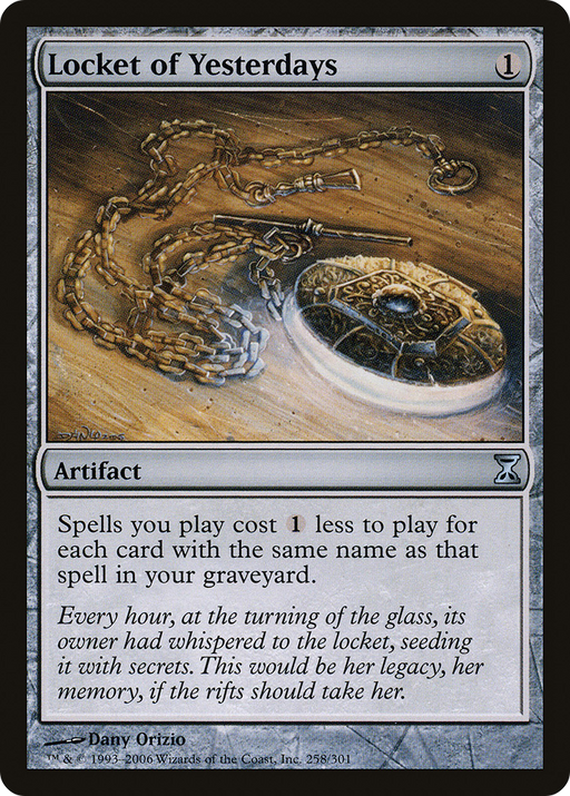 Locket of Yesterdays (TSP-258) [Time Spiral] MTG Single Wizards of the Coast