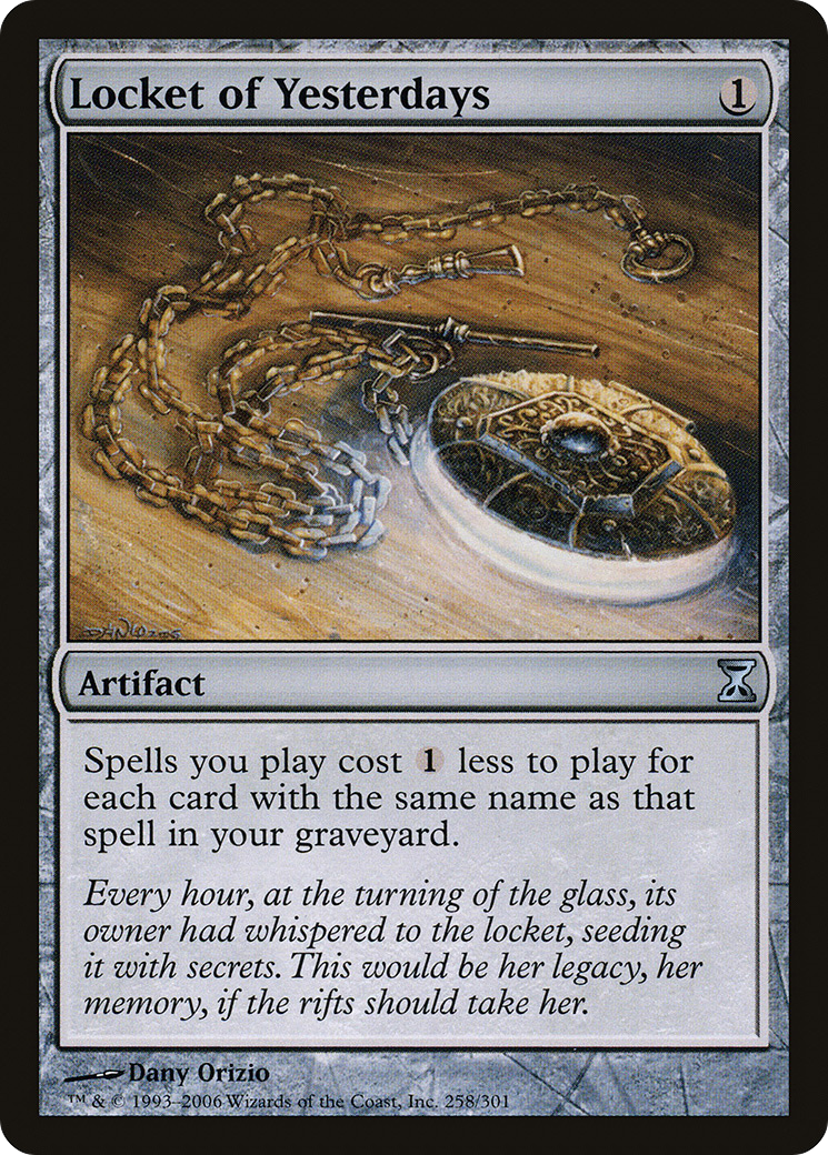 Locket of Yesterdays (TSP-258) [Time Spiral] Foil MTG Single Wizards of the Coast