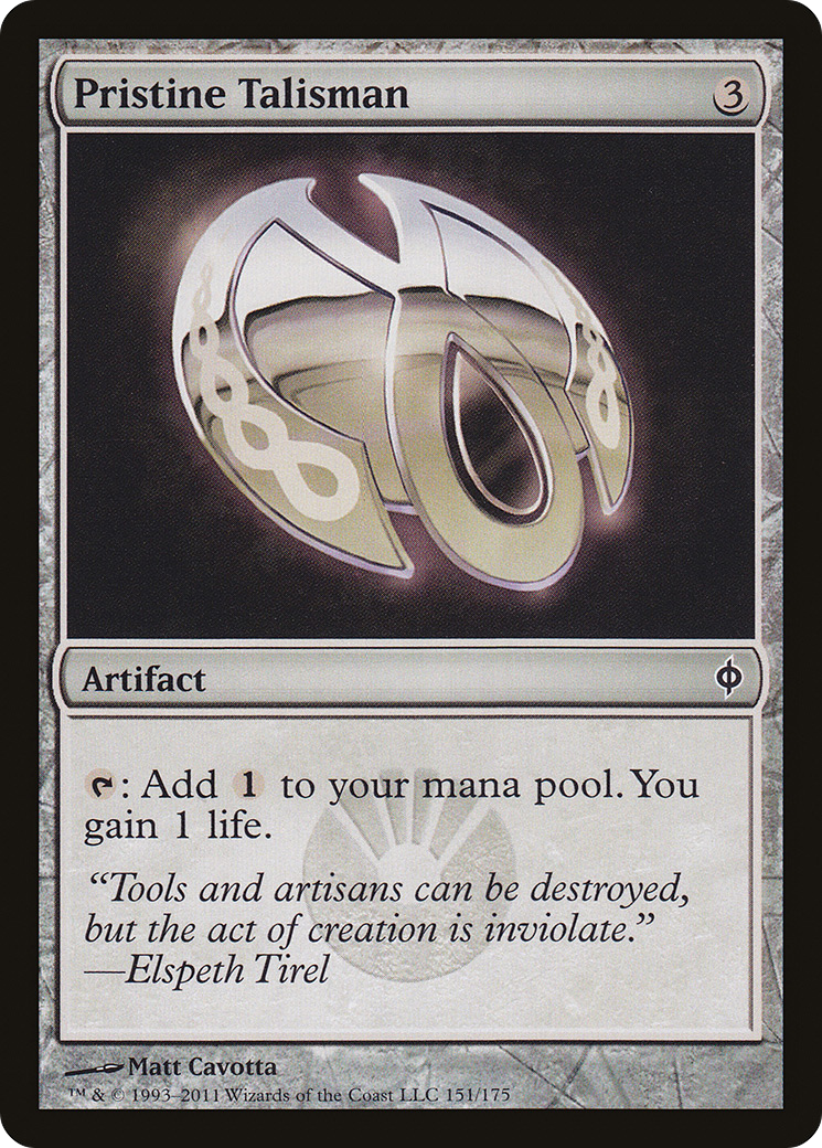 Pristine Talisman [New Phyrexia] MTG Single Magic: The Gathering   