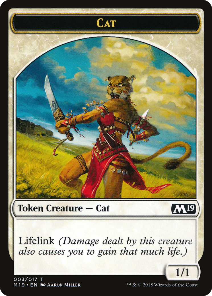 Cat (M19-003) [Tokens] Core Set 2019 Tokens MTG Single Wizards of the Coast