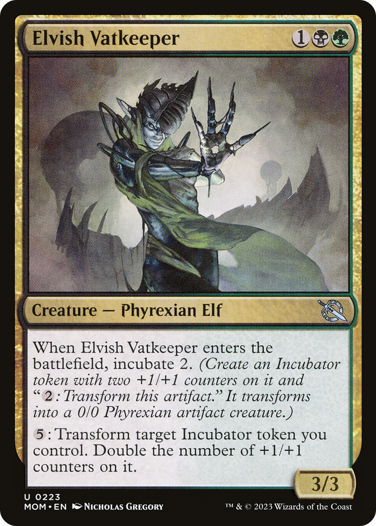 Elvish Vatkeeper (MOM-223) [March of the Machine] Foil MTG Single Wizards of the Coast