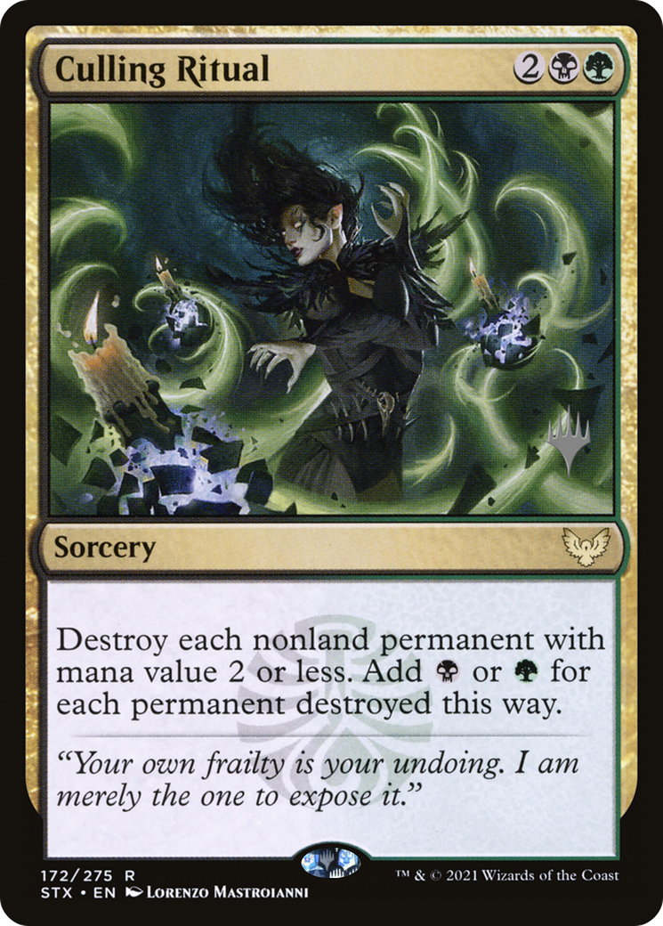 Culling Ritual (PPSTX-172) [Strixhaven: School of Mages Promos] MTG Single Wizards of the Coast