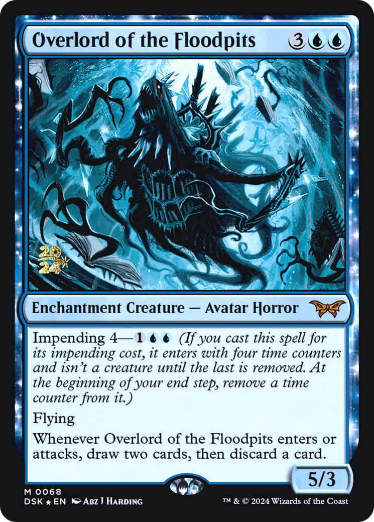 Overlord of the Floodpits (PRE-068) [Duskmourn: House of Horror Promos] Foil MTG Single Wizards of the Coast