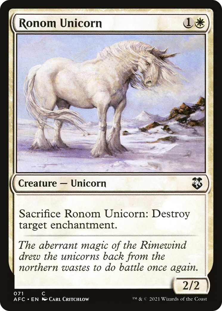 Ronom Unicorn (AFC-071) [Forgotten Realms Commander] MTG Single Wizards of the Coast