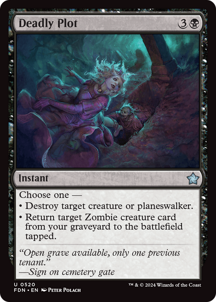 Deadly Plot (FDN-520) [Foundations] MTG Single Wizards of the Coast