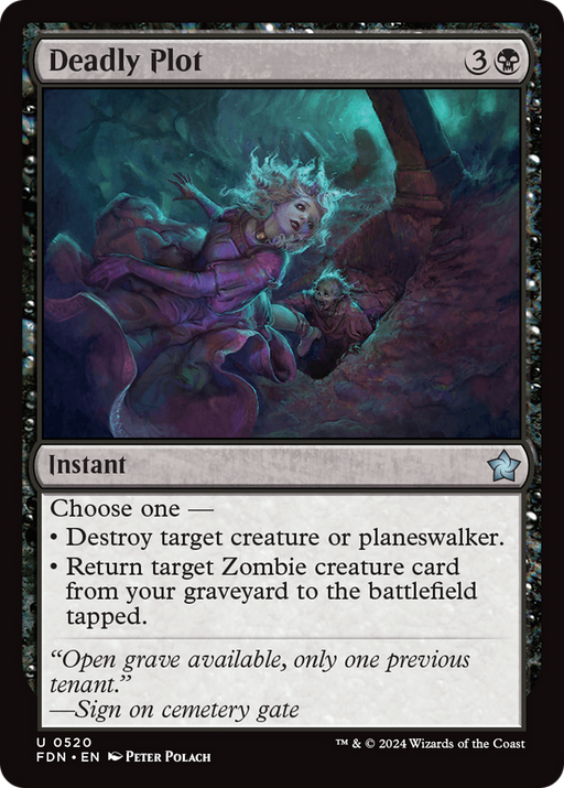 Deadly Plot (FDN-520) [Foundations] MTG Single Wizards of the Coast