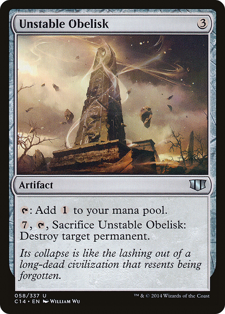 Unstable Obelisk (C14-058) [Commander 2014] MTG Single Wizards of the Coast