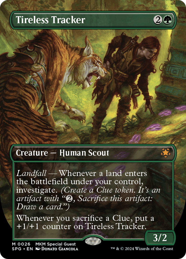Tireless Tracker (SPG-026) [Special Guests] (Borderless) Foil MTG Single Wizards of the Coast