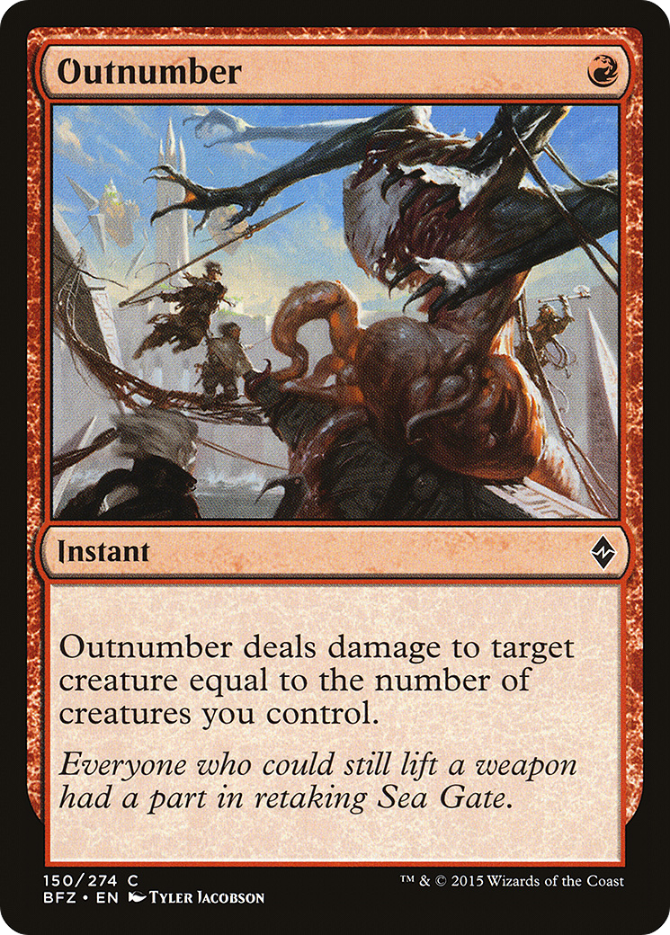 Outnumber (BFZ-150) [Battle for Zendikar] MTG Single Wizards of the Coast