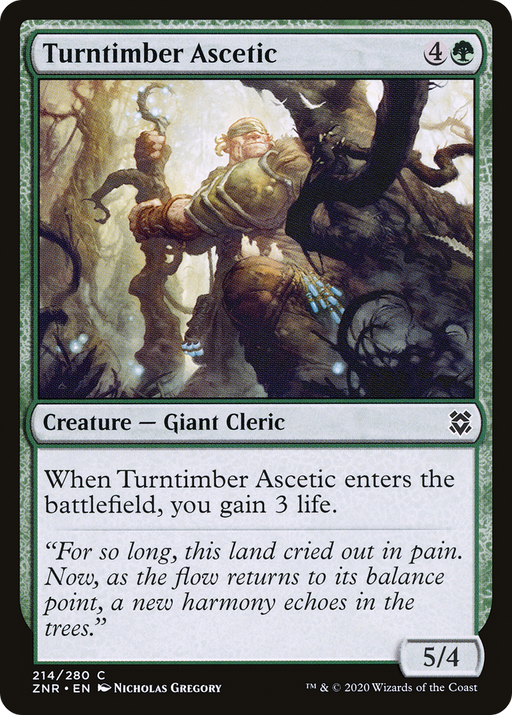 Turntimber Ascetic (ZNR-214) [Zendikar Rising] Foil MTG Single Wizards of the Coast