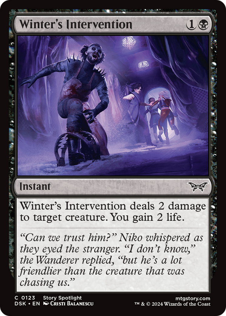 Winter's Intervention (DSK-123) [Duskmourn: House of Horror] Foil MTG Single Wizards of the Coast