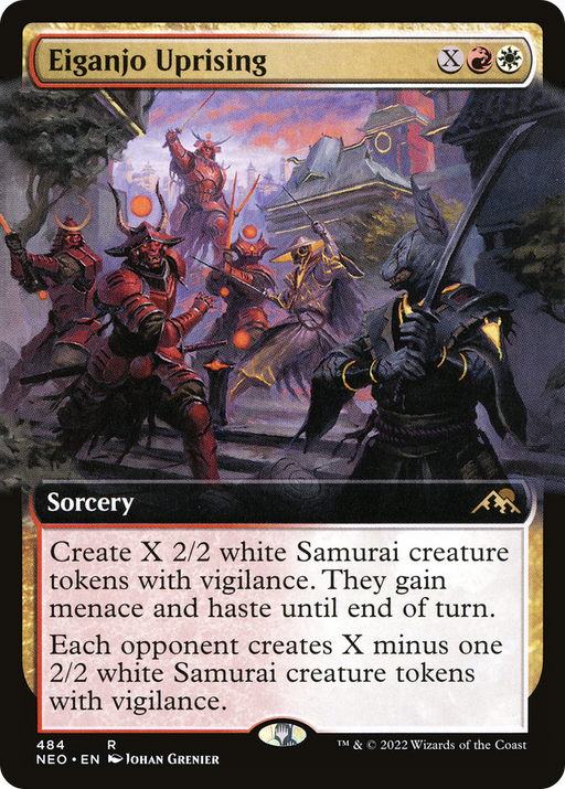 Eiganjo Uprising (NEO-484) [Kamigawa: Neon Dynasty] (Extended Art) MTG Single Wizards of the Coast