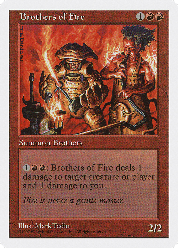 Brothers of Fire (5ED-214) [Fifth Edition] MTG Single Wizards of the Coast