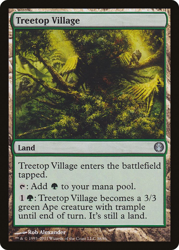 Treetop Village (DDG-038) [Misc] Duel Decks: Knights vs. Dragons MTG Single Wizards of the Coast