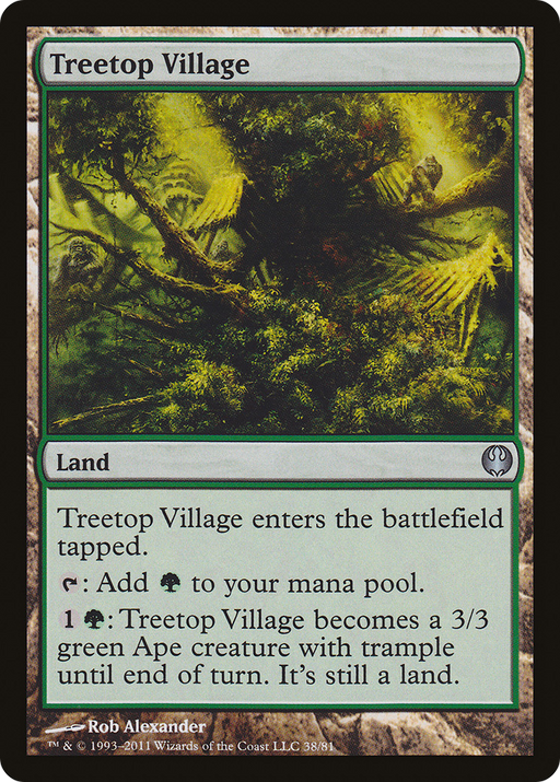 Treetop Village (DDG-038) [Misc] Duel Decks: Knights vs. Dragons MTG Single Wizards of the Coast