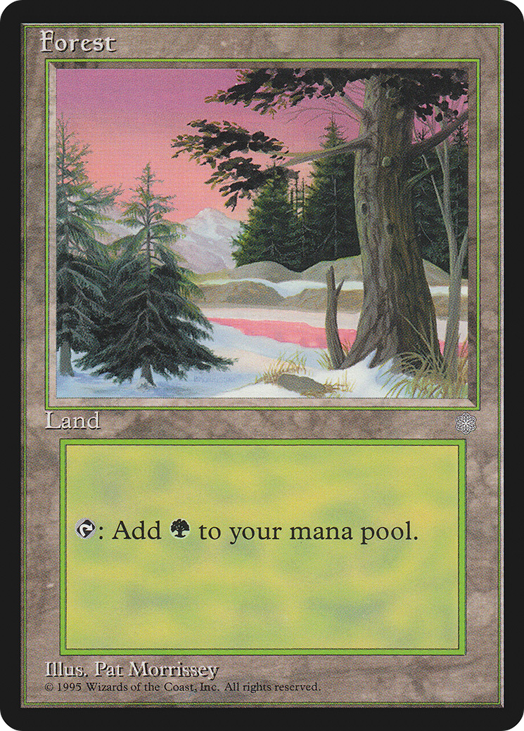 Forest (Pink Sky) [Ice Age] MTG Single Magic: The Gathering   