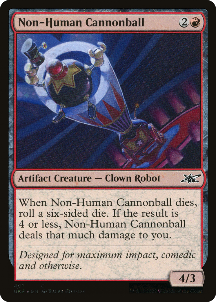 Non-Human Cannonball (Galaxy Foil) (UNF-401) [Unfinity] Foil MTG Single Wizards of the Coast