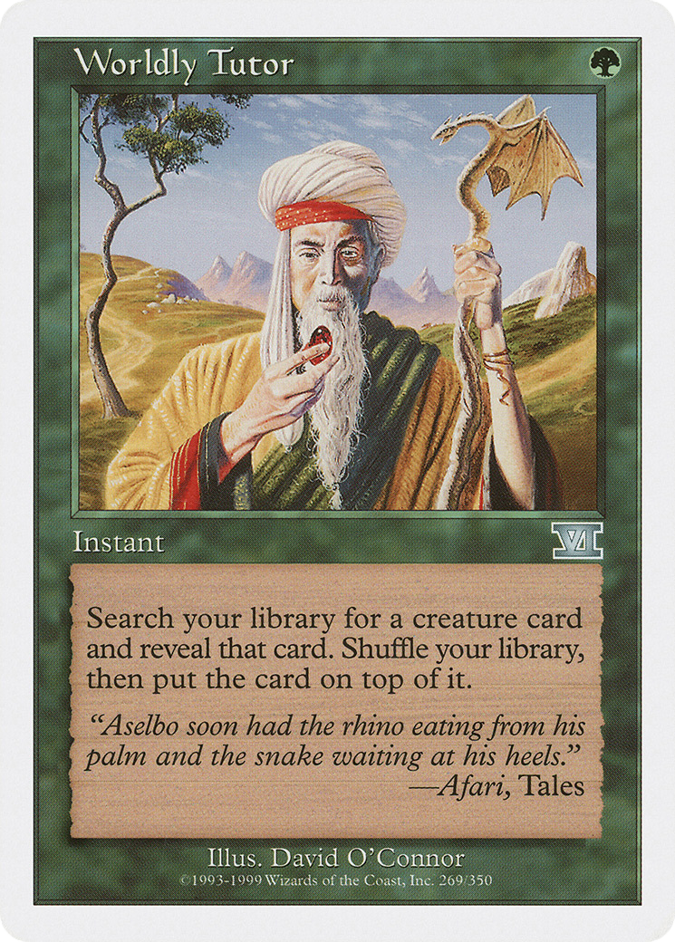 Worldly Tutor (6ED-269) [Classic Sixth Edition] MTG Single Wizards of the Coast