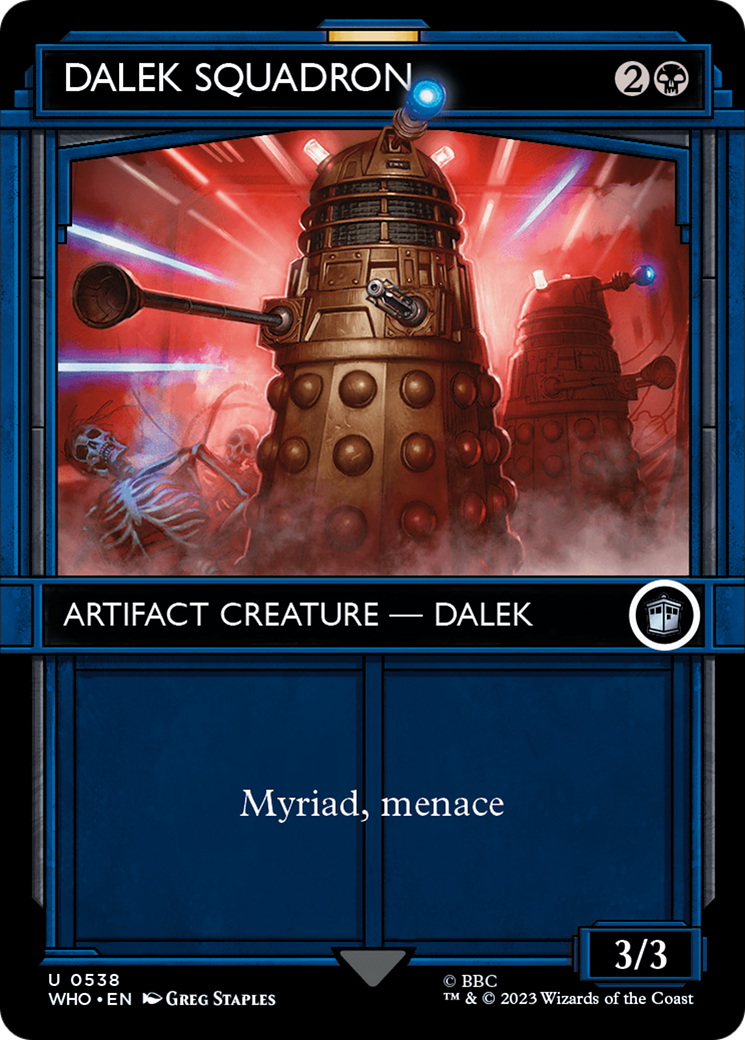 Dalek Squadron (WHO-538) [Doctor Who] (Showcase) (Borderless) MTG Single Wizards of the Coast