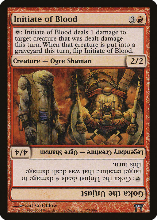 Initiate of Blood // Goka the Unjust (CHK-173) [Champions of Kamigawa] MTG Single Wizards of the Coast