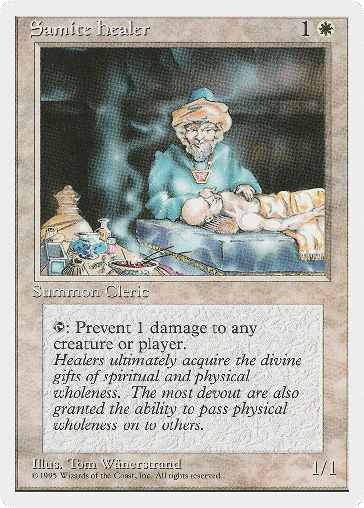Samite Healer (4ED-047) [Fourth Edition] MTG Single Wizards of the Coast