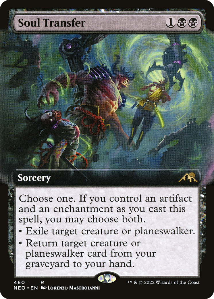 Soul Transfer (NEO-460) [Kamigawa: Neon Dynasty] (Extended Art) Foil MTG Single Wizards of the Coast