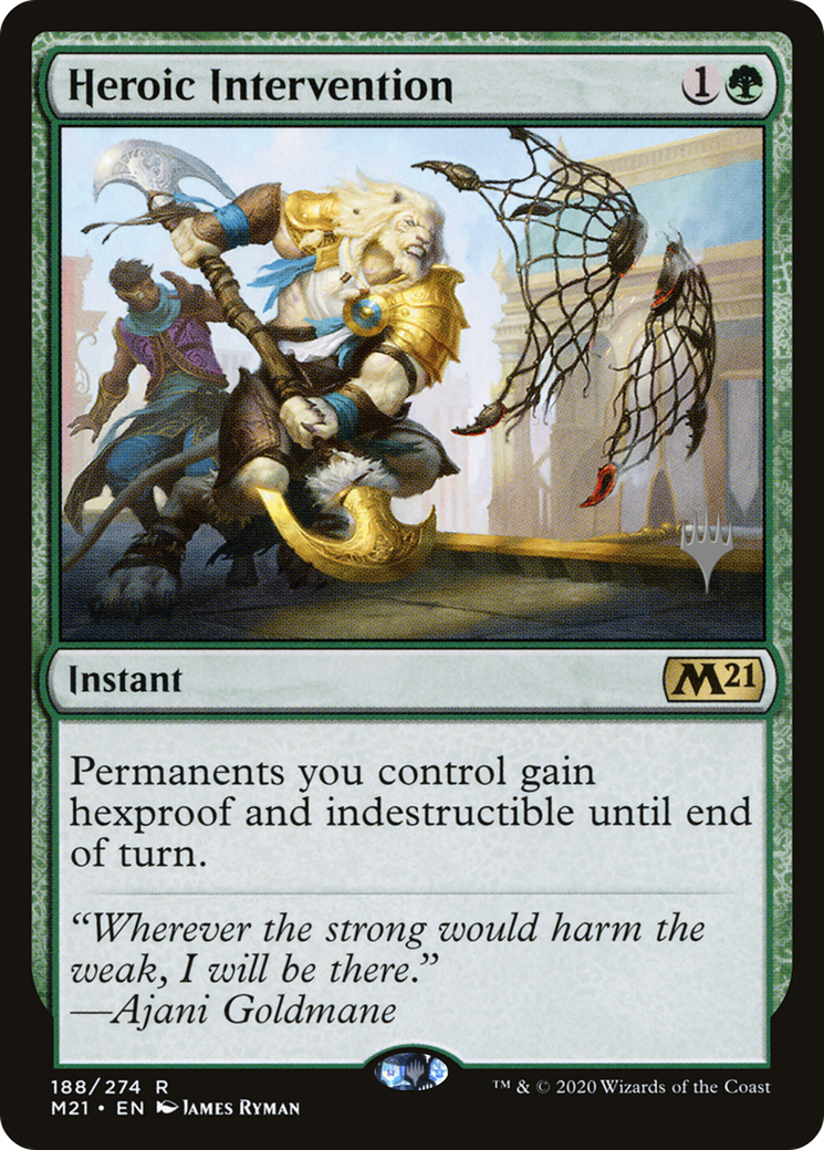 Heroic Intervention (PPM21-188) [Core Set 2021 Promos] Foil MTG Single Wizards of the Coast