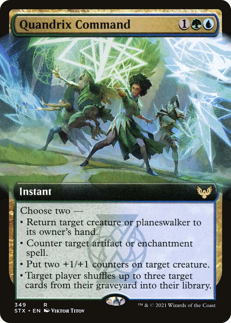 Quandrix Command (STX-349) [Strixhaven: School of Mages] (Extended Art) MTG Single Wizards of the Coast