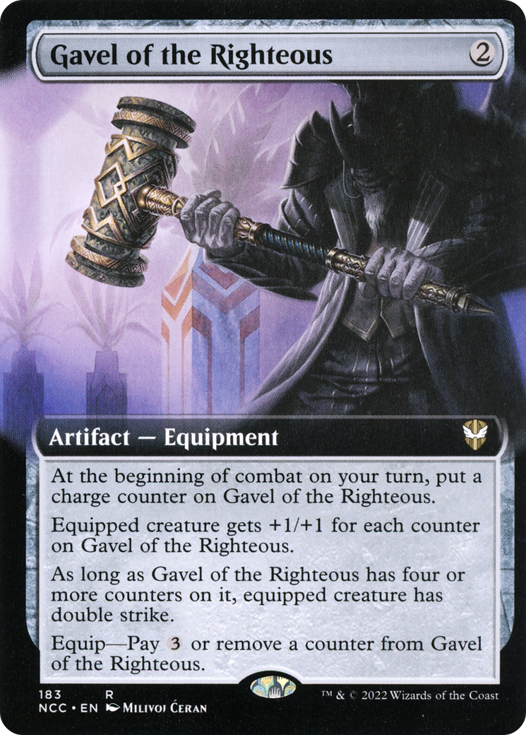 Gavel of the Righteous (NCC-183) [New Capenna Commander] (Extended Art) MTG Single Wizards of the Coast