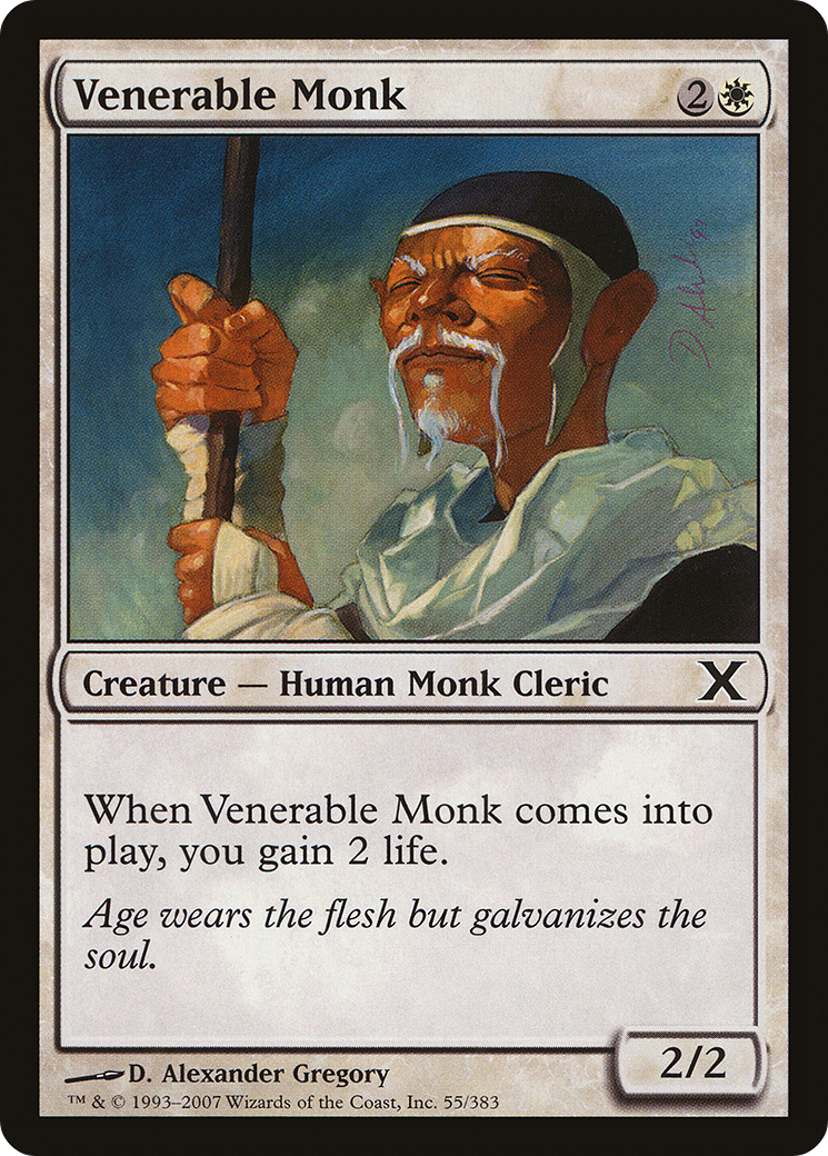 Venerable Monk (10E-055) [Tenth Edition] MTG Single Wizards of the Coast