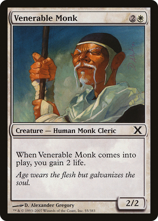 Venerable Monk (10E-055) [Tenth Edition] MTG Single Wizards of the Coast
