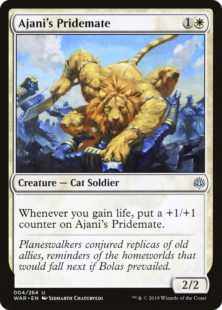Ajani's Pridemate (WAR-004) [War of the Spark] Foil MTG Single Wizards of the Coast