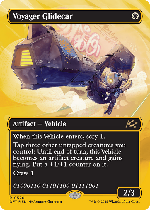 Voyager Glidecar (First-Place Foil) (DFT-520) [Aetherdrift] (Borderless) Foil MTG Single Wizards of the Coast