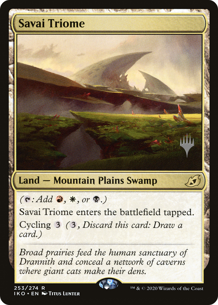 Savai Triome (PPIKO-253) [Ikoria: Lair of Behemoths Promos] MTG Single Wizards of the Coast