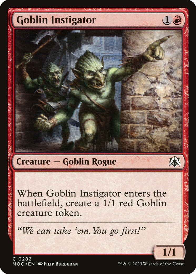 Goblin Instigator (MOC-282) [March of the Machine Commander] MTG Single Wizards of the Coast