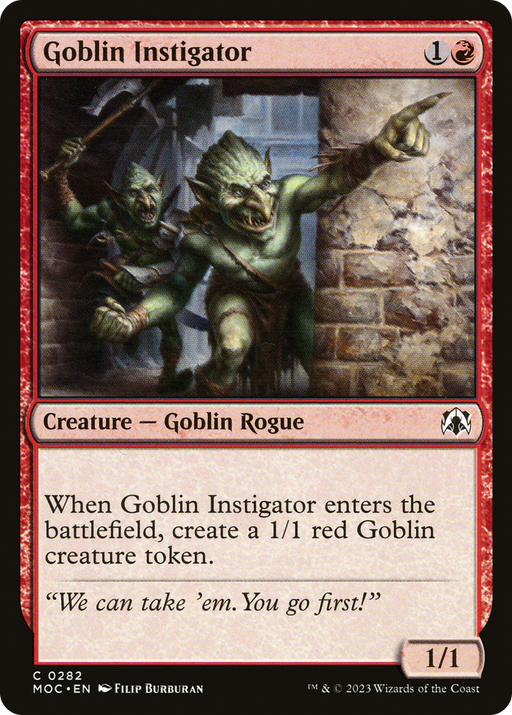Goblin Instigator (MOC-282) [March of the Machine Commander] MTG Single Wizards of the Coast