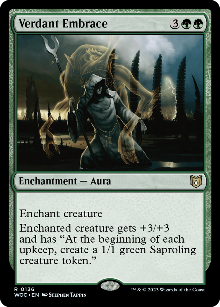 Verdant Embrace (WOC-136) [Wilds of Eldraine Commander] MTG Single Wizards of the Coast