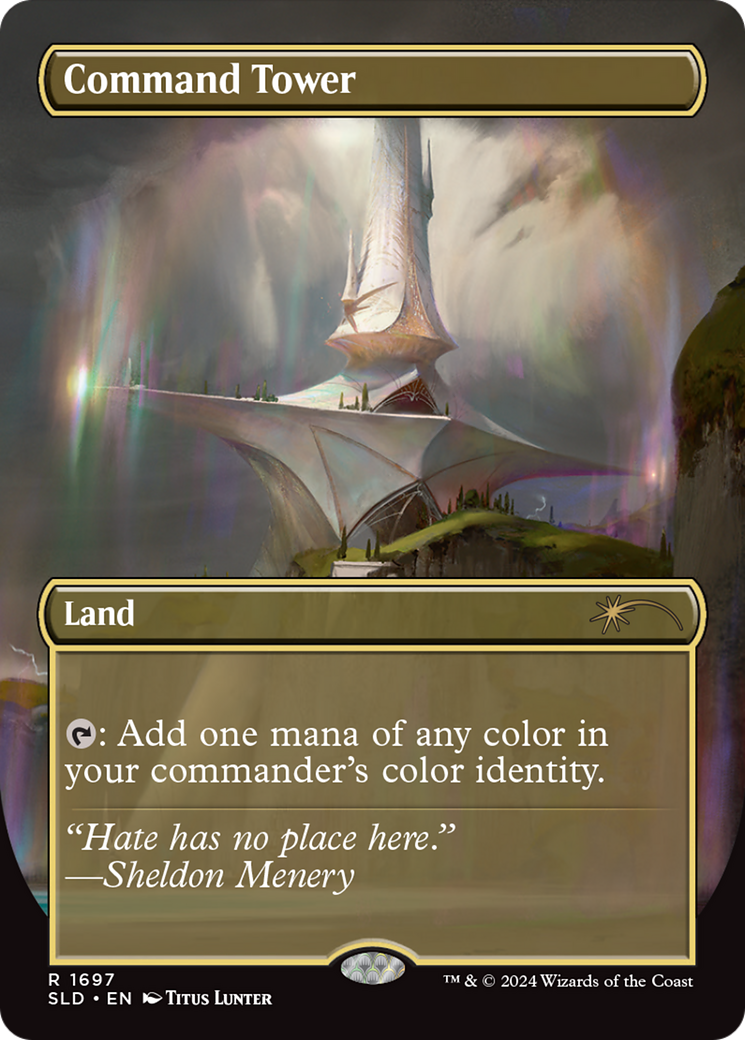 Command Tower (SLD-1697) [Secret Lair] Drop (Borderless) Foil MTG Single Wizards of the Coast