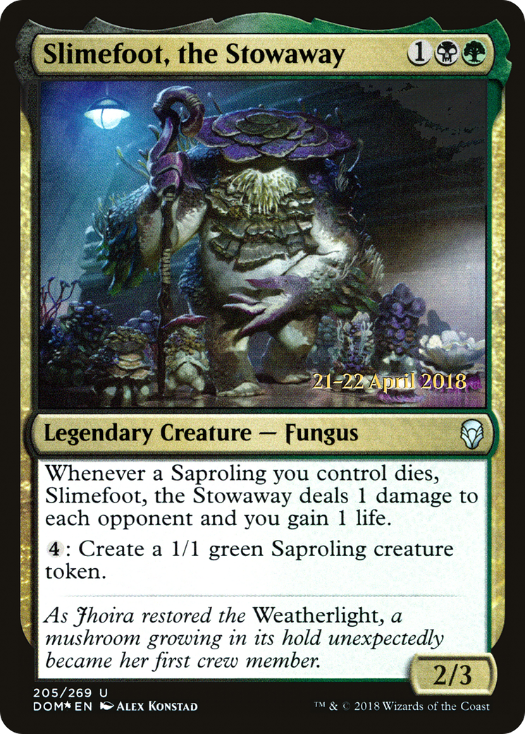 Slimefoot, the Stowaway (PRE-205) [Dominaria Promos] Foil MTG Single Wizards of the Coast