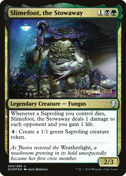 Slimefoot, the Stowaway (PRE-205) [Dominaria Promos] Foil MTG Single Wizards of the Coast