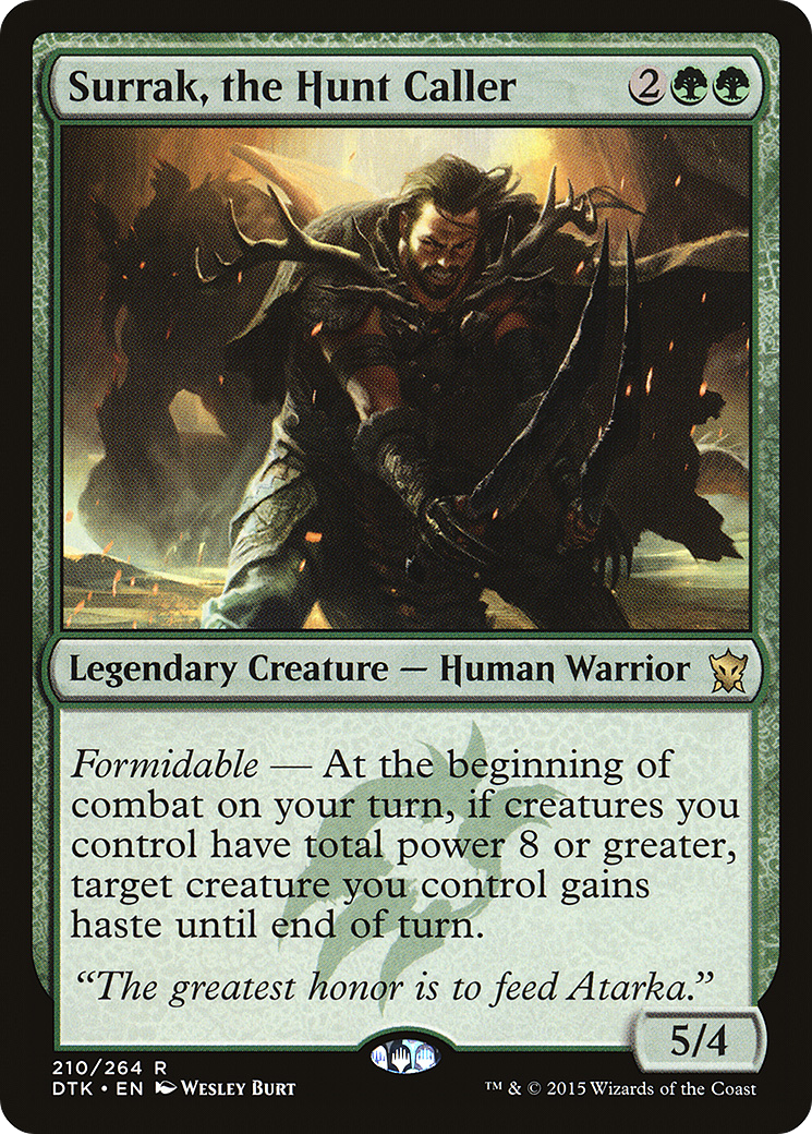 Surrak, the Hunt Caller (DTK-210) [Dragons of Tarkir] Foil MTG Single Wizards of the Coast