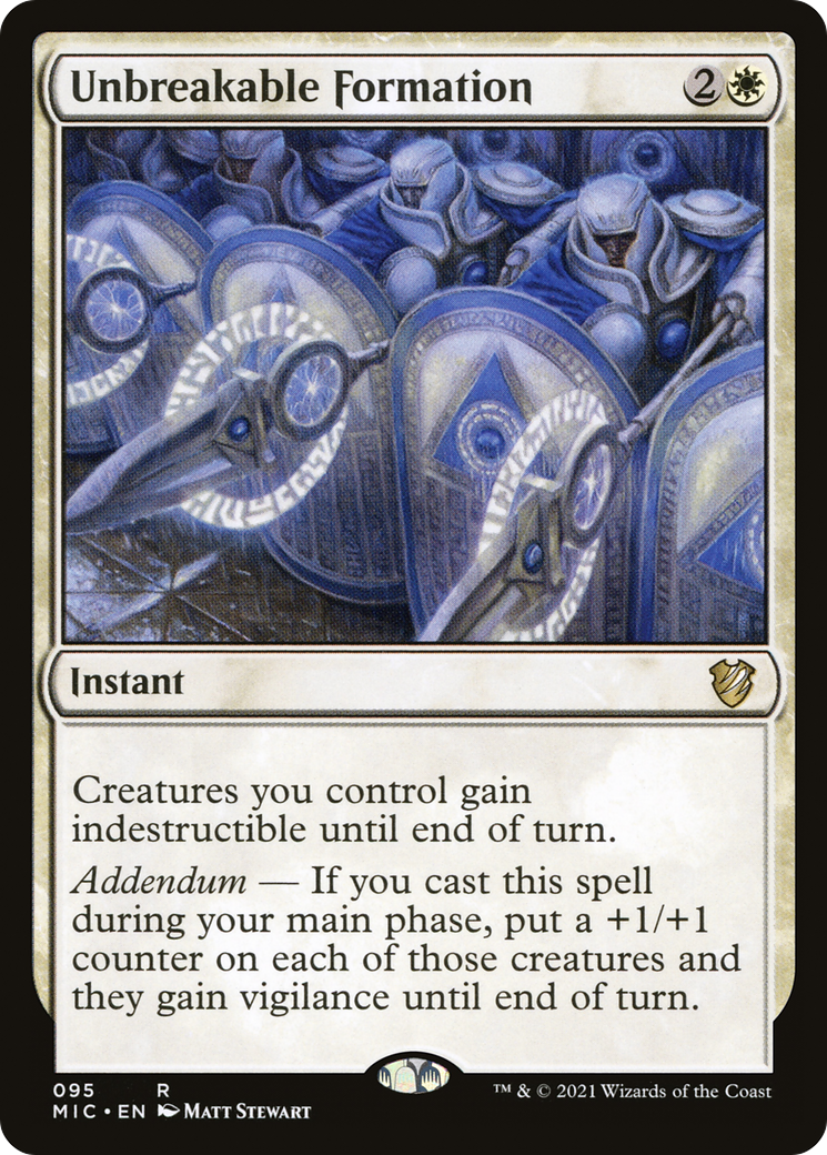 Unbreakable Formation (MIC-095) [Midnight Hunt Commander] MTG Single Wizards of the Coast